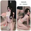 Lencería Sexy de Noche Larga Mono de Encaje Femenino Transparente Puro Deseo Tentación Pasión Sin Abertura 2066