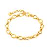 Pulsera de moda europea y americana OPK para mujer, acero inoxidable, simple, comodín, cadena lisa empalmada, viento commuter, acero titanio, venta al por mayor