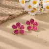 Brincos de Flor de Ráfia Estilo Férias Boêmia para Mulheres, Brincos Tecer Handmade Nicho para Sessão de Fotos na Praia, Tendência