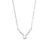 Colar de Prata Esterlina S925 com Chifre de Veado e Pérola Mori para Mulheres Moda Design Versátil Pingente Criativo Pingente de Celebridade da Internet Atacado