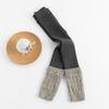 Leggings para Niñas Otoño e Invierno Ropa Exterior Rayas Verticales Pantalones Grises para Niños con Forro Polar Engrosados Costuras Falsas Mallas de Contraste