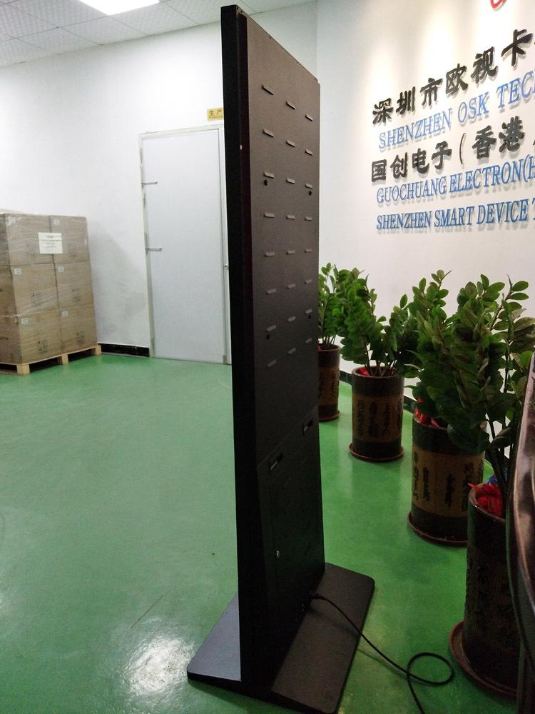 49寸立式红外触摸全黑款背面图