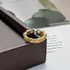 Anel Aberto Medieval Francês Retrô Totalmente Cravejado, Fashion e de Alto Padrão, Design de Nicho, Acessórios de Diamante Exquisitos para Mulheres