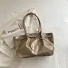 Bolsa tote elegante e delicada com laço para mulheres, bolsa de mão retrô simples de grande capacidade para o dia a dia, bolsa de ombro versátil para mulheres