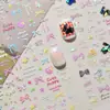 Adesivo para Unhas Tomoni Shell Light Estéreo Fofo Explosões Menina Unha Laço Coelho Preto Acessórios de Arte para Unhas
