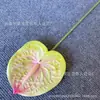 Flores de Anturio Rojas Artificiales con Textura Realista, Adecuadas para Decoraciones de Boda, Fotografía, Arreglos Florales Altos y Decoración del Hogar