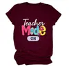 Modo maestro en Amazon eBay sitio independiente moda casual para mujer camiseta de cuello redondo de manga corta camisa base
