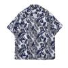 Cuello de solapa 4044 Nueva camisa floral para hombre Estilo coreano Holgada Moda Estampada Estilo playero Casual Camisa de manga corta Exportación