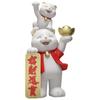 Gato de la Fortuna Regalo Grande de Pie Atrae Riqueza y Tesoro Adorno de Gato Sala de Estar Recepción Decoración Artesanal Regalo de Apertura de Nueva Tienda