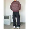 Jeans rectos de estilo americano con múltiples bolsillos para hombre, holgados, vintage antiguo, ropa de trabajo, casuales, de pierna ancha