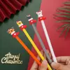 Pluma de gel de dibujos animados navideños alto valor de color actividades navideñas compartir pequeños regalos premios para estudiantes pluma de regalo papelería al por mayor