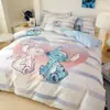 Juego de cuatro piezas con estampado de dibujos animados de Disney de algodón, 100% algodón puro, adorable ropa de cama auténtica de la propiedad intelectual Zootopia
