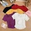 Top Corto Tubo Ajustado Sexy Rápido para Chica Camisola Floral Dulce y Picante Top Adelgazante para Mujer con Almohadilla para el Pecho para Ropa Exterior
