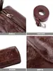 Bolso de Piel Genuina para Mujer 2026 Nuevo Modelo Piel de Vaca Aceitada y Encerada de Primera Capa Bolso Cilíndrico de Moda Tendencia Versátil Bolso Cruzado Mini Pequeño