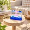 Llavero Creativo Portátil con Colgante Líquido del Mundo Marino, Juguete Delfín de Arena Movediza para Alivio del Estrés, Regalo de Cumpleaños
