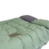 Estilo Ins Blogger Set de Cuatro Piezas 100% Algodón Teñido en Hilo Algodón Lavado Rayas Bloques de Color Sábana de Algodón Puro Funda de Edredón Dormitorio 1.8
