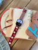 Pulseira de Couro Pintada com Impressão UV Katie Adequada para Apple Watch Iwatch Geração 11 10/987Ultra/Se