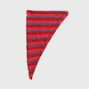 Bufanda Triangular Rayada de Algodón Mezclado con Lana para Mujer, Bufanda Pequeña de Punto Linda e Interesante, Bufanda Estilo Coreano