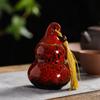Horno Cambio Cerámica Latas de Té Fulu Calabaza Pequeña Latas de Píldoras Celebridad de Internet Guofeng Latas de Almacenamiento de Granos de Café Caja de Té Regalo