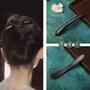 Grampo de Cabelo de Chifre de Xizang com Ponta Dupla, Novo Estilo Chinês Grampo de Cabelo Retrô com Botão Reverso, Acessório de Cabelo Estilo Étnico, Estilo Simples e Cool