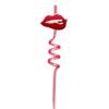 Pajitas Espirales Creativas con Forma de Labios Pajitas Artísticas Coloridas con Forma de Mascota Parches de Pajita de Plástico Blando Listos para la Venta