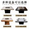 Foshan Wangyi Parrilla sin Humo y Olla Caliente Todo en Uno Parrilla Eléctrica Coreana Olla Caliente Barbacoa Comercial Multifuncional Tubo Negro Dorado