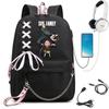 Nueva mochila escolar de anime para estudiantes, adolescentes y niñas, con temática de espías y juegos de rol.