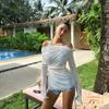 Traje de Baño para Mujer 2026 Nuevo Bikini Playa Aguas Termales Sexy Retro Manga Larga Cubre Traje de Dos Piezas Vacaciones Traje de Baño Aguas Termales