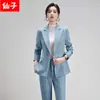Terno feminino profissional com calça flare, novo estilo outono e inverno 2026, vestuário formal de alta qualidade para o dia a dia e trabalho, transfronteiriço