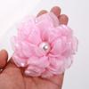 9cm grande em estoque com pano de pérola flor pano flor gaze acessórios para roupas broche acessórios para roupas