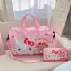 Nueva Bolsa de Viaje Plegable con Corazón de Dibujos Animados y Melodía, Bolsa Portátil para Equipaje de Viaje, Bolsa para Empacar Ropa
