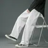 Jeans de Pierna Recta para Hombre Otoño 2024 Atractivos Duraderos Marca de Moda Moda Versátil Holgados de Pierna Ancha Pantalones Casuales