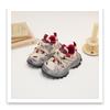 Xshx "Telaraña de París" Retro Tenis para Niños Primavera y Otoño Doble Malla Niños y Niñas [Zapatos Wenzhou]