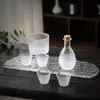 Juego de Cristalería para Cócteles Niebla de Rocío Helado, Decantador y Taza de Sake, Dispensador de Vino Estilo Japonés de Lujo Ligero, Copas de Vino Pequeñas, Copas de Vino Blanco