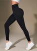 Pantalones de Fitness Populares para Mujer Estilo Europeo Cintura Alta Levanta Glúteos Alta Elasticidad Deportivos Secado Rápido Leggings para Correr Pantalones Melocotón Pantalones de Yoga