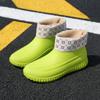 Moda botas de chuva mulheres atacado adulto curto tubo botas de chuva desgaste exterior antiderrapante sapatos de água mais veludo de algodão cozinha curto sapatos de borracha tubo baixo