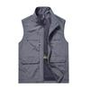 2022 nuevo chaleco para hombre casual cuello alto multibolsillos chaleco color sólido secado rápido talla grande abrigo chaleco para hombre compra grupal