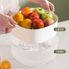 Cesta de Drenaje de Doble Capa para Cocina Casera, Bandeja Multifuncional para Frutas para Sala de Estar, Palangana para Lavar Frutas de Plástico Engrosado