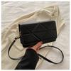Bolso casual simple para mujer estilo coreano cuadrado a cuadros bolso de mujer 2024 Invierno nuevo estilo occidental para ir al trabajo rombo cruzado bajo el brazo