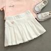 Vestido de Verão para Menina Saia Curta Estilo Western de Bebê Infantil Personalizado Tendência Marca Estilo Coreano Amor Versátil Saia Plissada Saia de Princesa