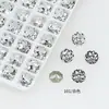 Brincos de Zircônia Imitação Corte Rosa de Milênio de Oito Lados 6mm Diamante de Vidro Brilhante Acessórios de Unhas Portáteis