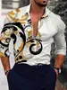 Estación independiente transfronteriza Europa y Estados Unidos otoño nuevo camisa de manga larga para hombre impresión digital 3D camisa casual una generación de pelo
