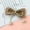 Nuevo Estilo Francés Retro Encaje Perla Bordado Flor Lazo Tela DIY Accesorios para el Cabello Ropa Bolsas Accesorios