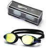Gafas de natación para adultos transfronterizas, marco pequeño moderno, silicona impermeable, gafas de natación para mujer, de competición profesionales, alta definición, impermeables y antivaho