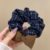 Otoño Invierno Estilo Coreano Cuadros Lazo para el Pelo de Intestino Grande Mujer 2026 Nuevo Gama Alta Súper Grande Cuerda para Moño Flor en la Cabeza Accesorios para el Cabello