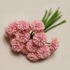 Ramo de Crisantemo Bola de 15 Cabezas Simulado Crisantemo Holandés Margarita Pequeña Cosmos Boda Hogar Decoración Fotografía Flor Falsa Flor Artificial
