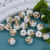 12mm Decal Cerâmica Contas Redondas Acessórios de Miçangas Artesanais Nó de Contas de Cerâmica DIY Material para Joias Acessórios