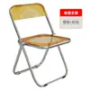 Silla Plegable de Acrílico para Tienda de Ropa, Silla Transparente para Fotos, Silla de Maquillaje Trendy Ins para Influencers, Silla de Comedor con Respaldo de Cristal