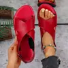 Sandalias de Cruz de Correa Ancha para Playa Transfronterizas Europeas y Americanas 2025 Estilo Retro Talla Grande Punta Abierta Venta al por Mayor Talla Grande