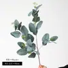 Bestseller transfronterizo: Hoja de eucalipto de un solo tallo con fruto, planta verde artificial, flor falsa decorativa para mueble de TV y escritorio